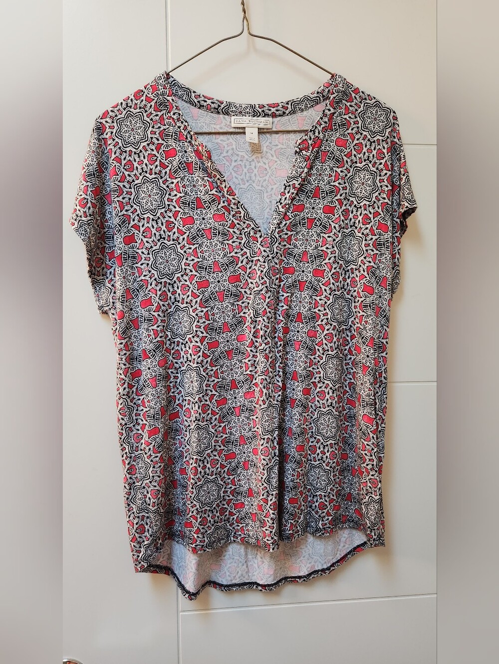 Dana Buchman Rayon Print Blouce Women - Medium